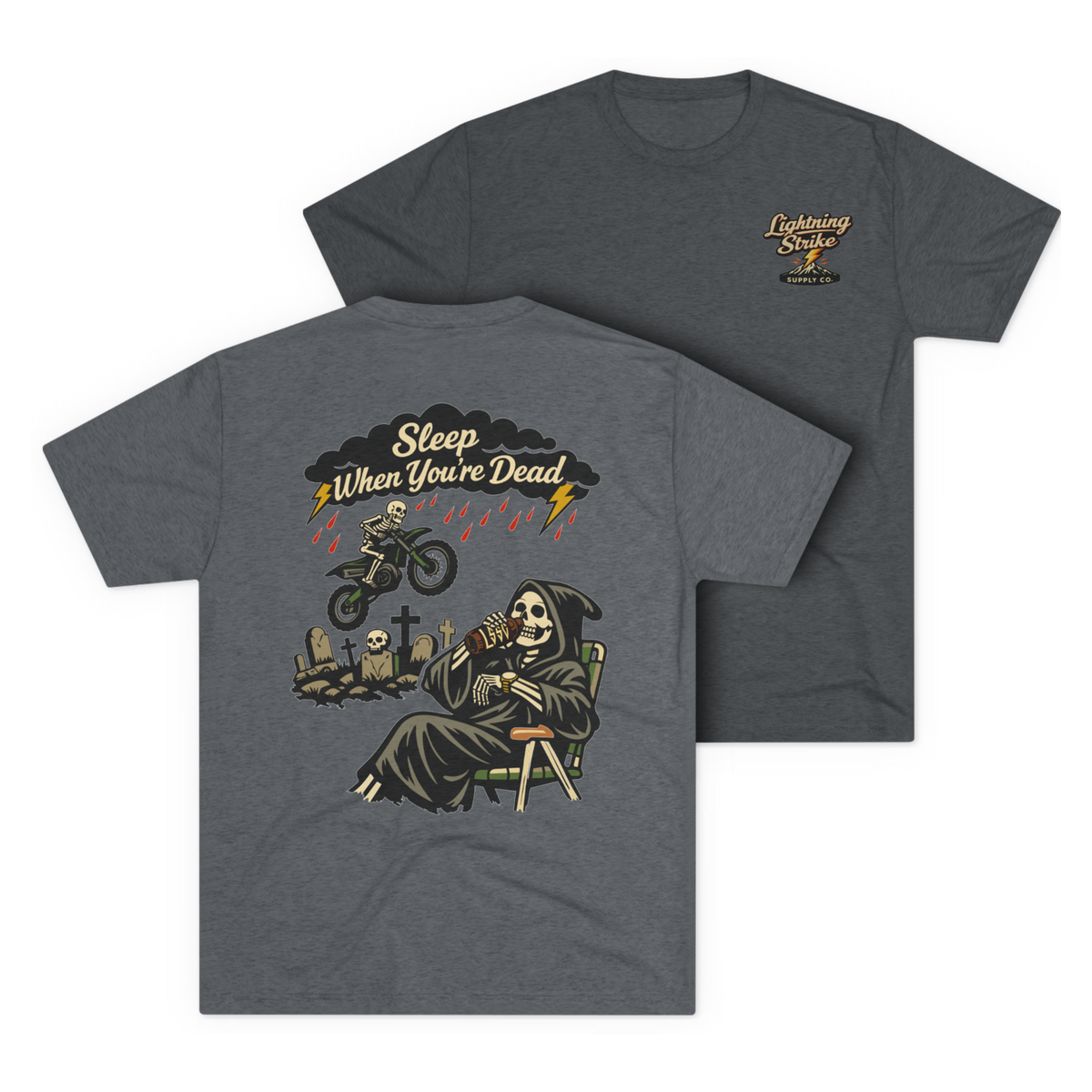 LSSC Sleep When You're Dead Tee - Tri-Blend Premium Heather
