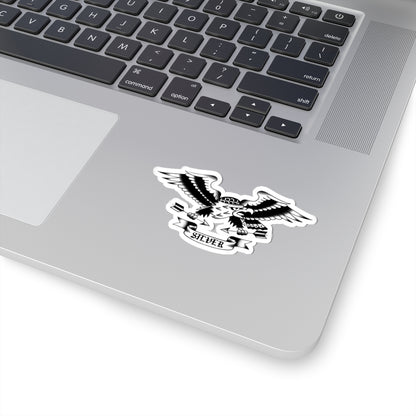 Silver Team Sticker 3" x 3"