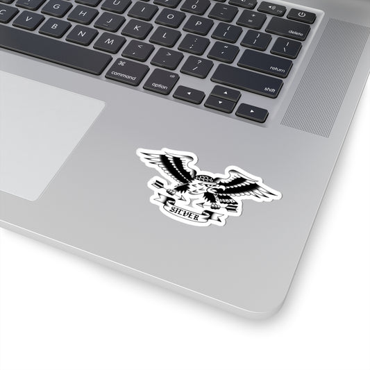 Silver Team Sticker 3" x 3"