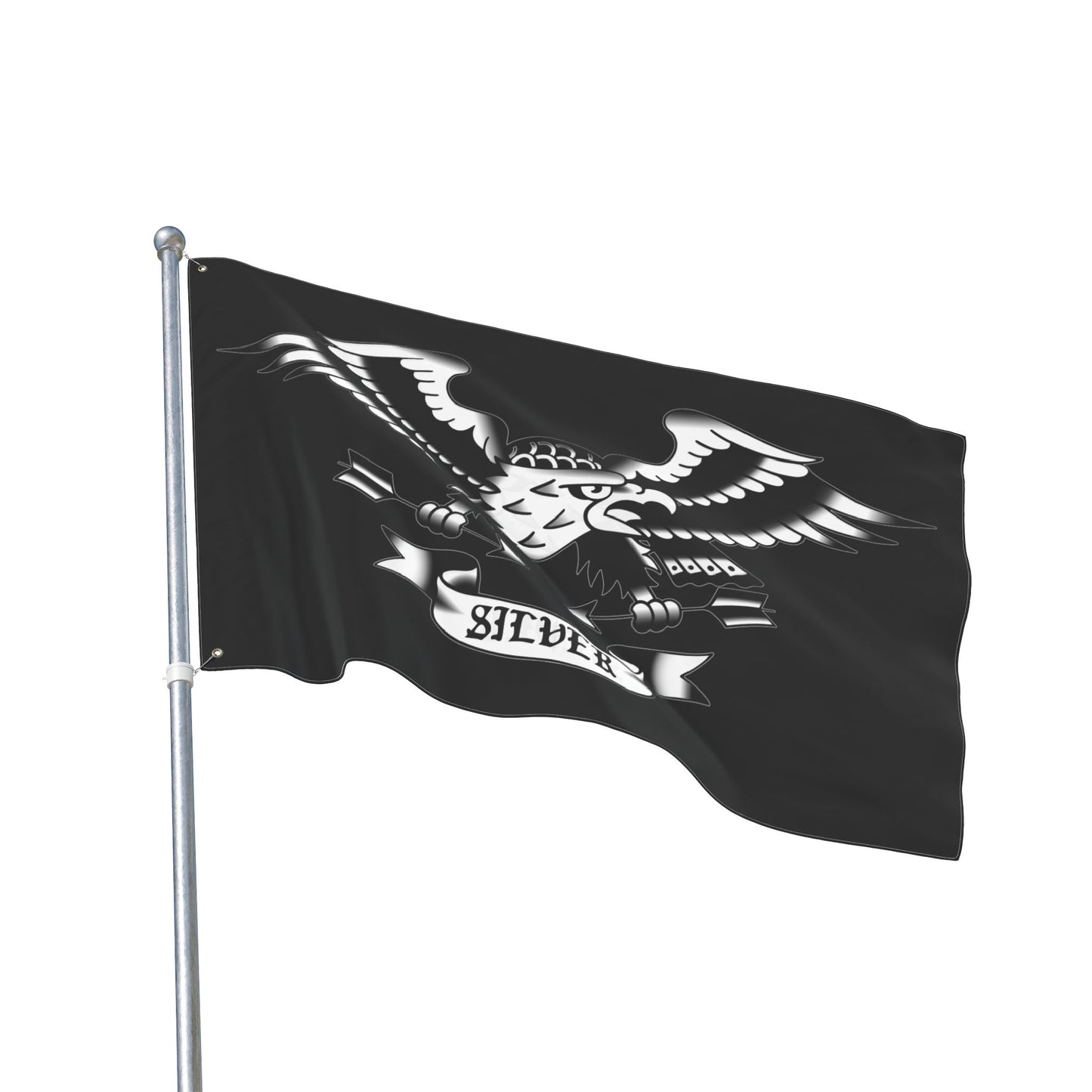 Silver Team Flag 3' x 5'