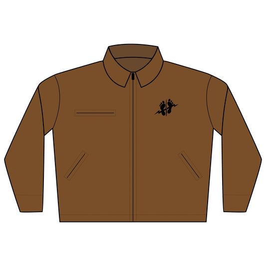 Green Feet Duck Cloth Work Jacket | Embroidered