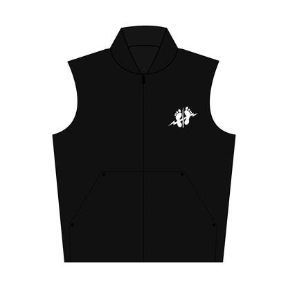 Green Feet Duck Cloth Vest | Embroidered