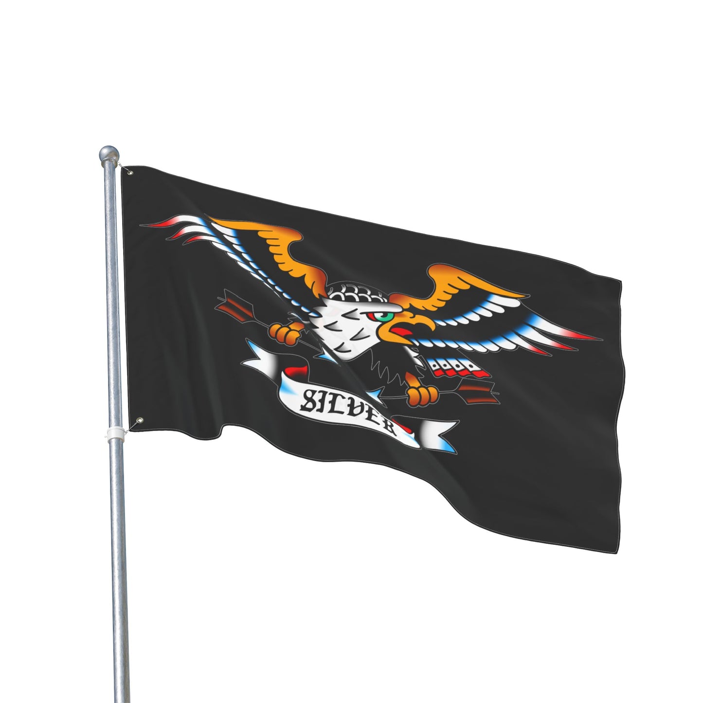 Silver Team Colored Flag 3' x 5'