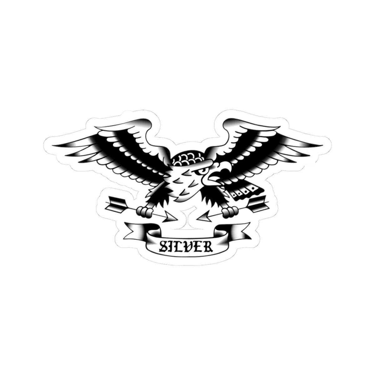 Silver Team Sticker 3" x 3"