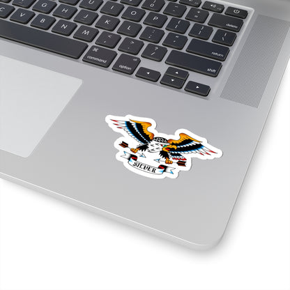 Silver Team Color Sticker 3" x 3"