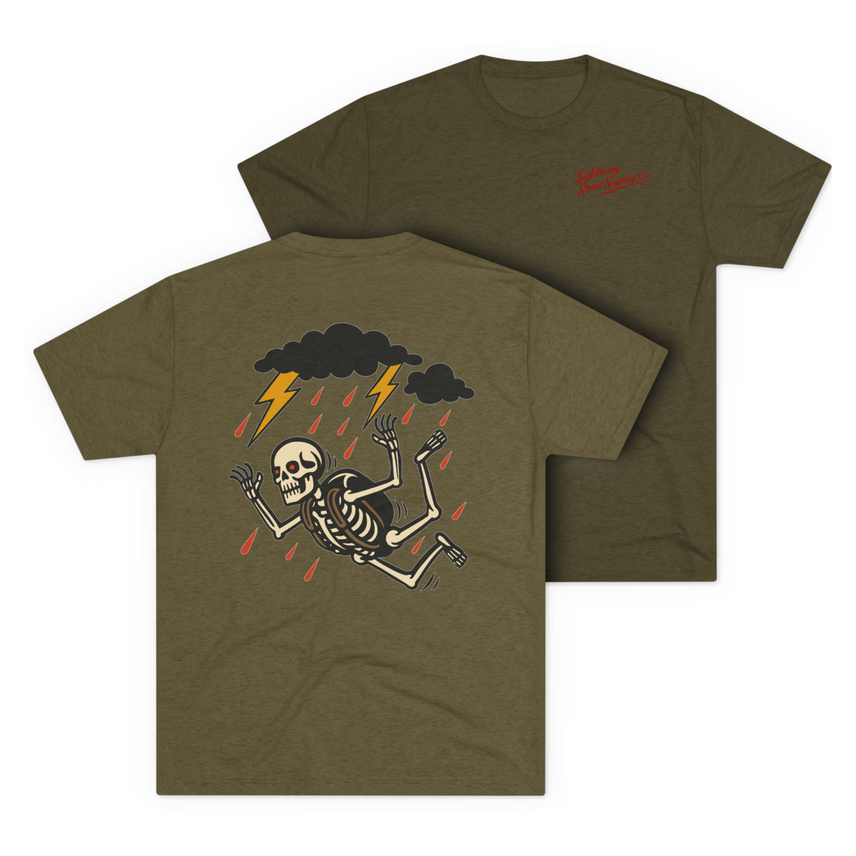 LSSC Free Fallin' Tee - Tri-Blend Military Green