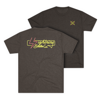 LSSC Neon Lightning Strike Tee - Tri-Blend Macchiato