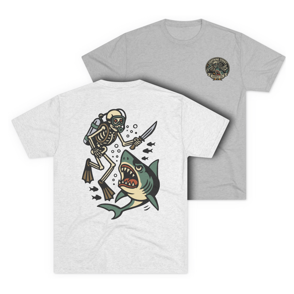 LSSC Deep Six Tee - Tri-Blend Heather White