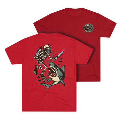 LSSC Deep Six Tee - Tri-Blend Vintage Red