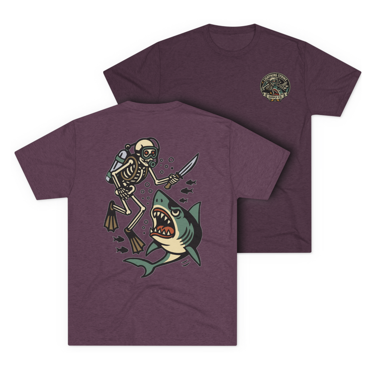 LSSC Deep Six Tee - Tri-Blend Vintage Purple