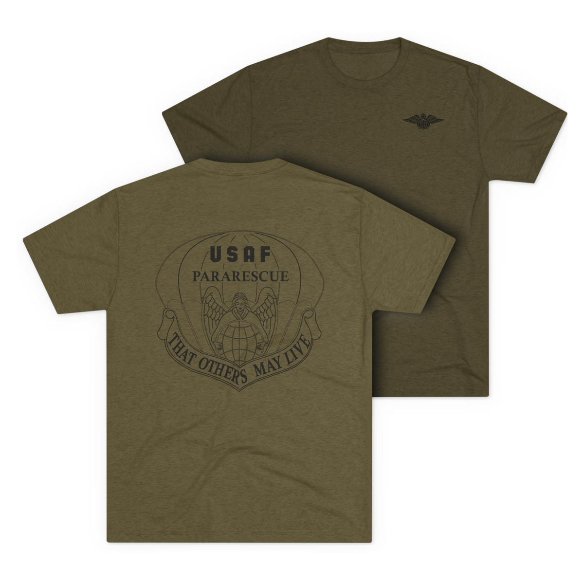 LSSC Guardian Angel Tee - Tri-Blend Military Green