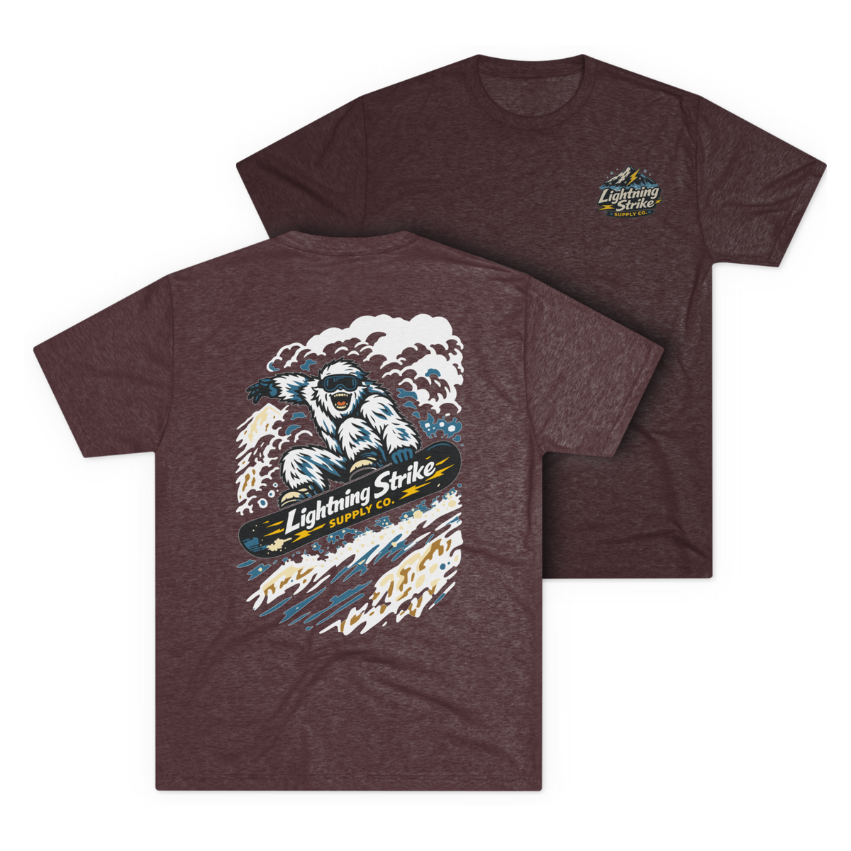 LSSC Shred It Tee - Tri-Blend Cardinal Black