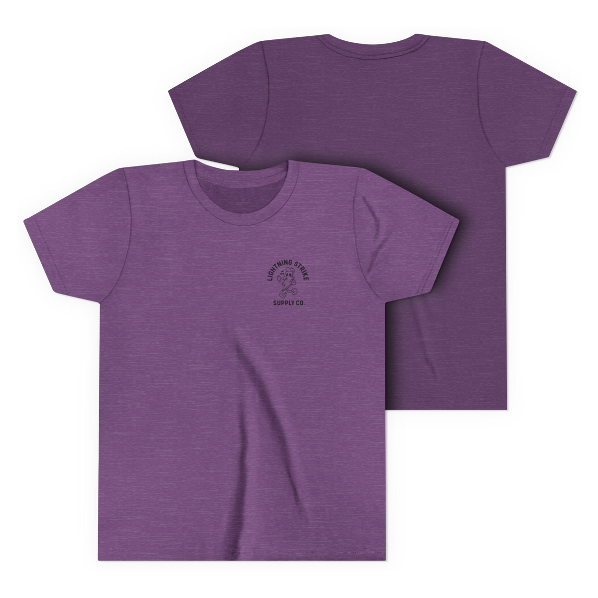 LSSC Kid's Bolt Boy Tee - Heather Team Purple