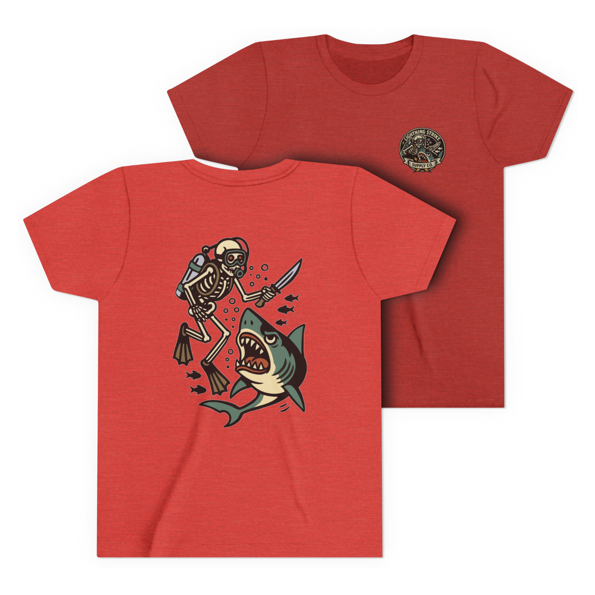 LSSC Kid's Deep Six Tee - Heather Red