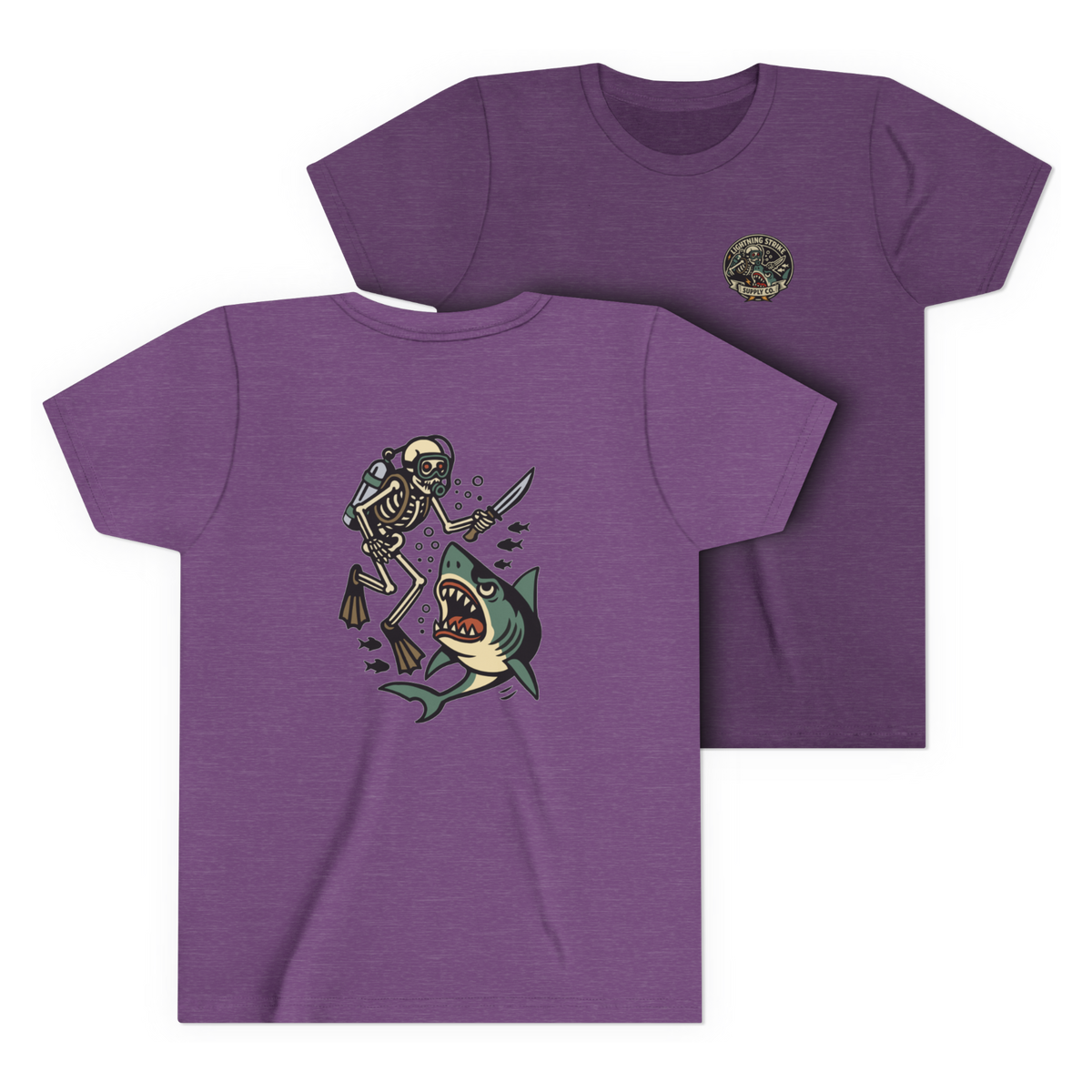 LSSC Kid's Deep Six Tee - Heather Team Purple