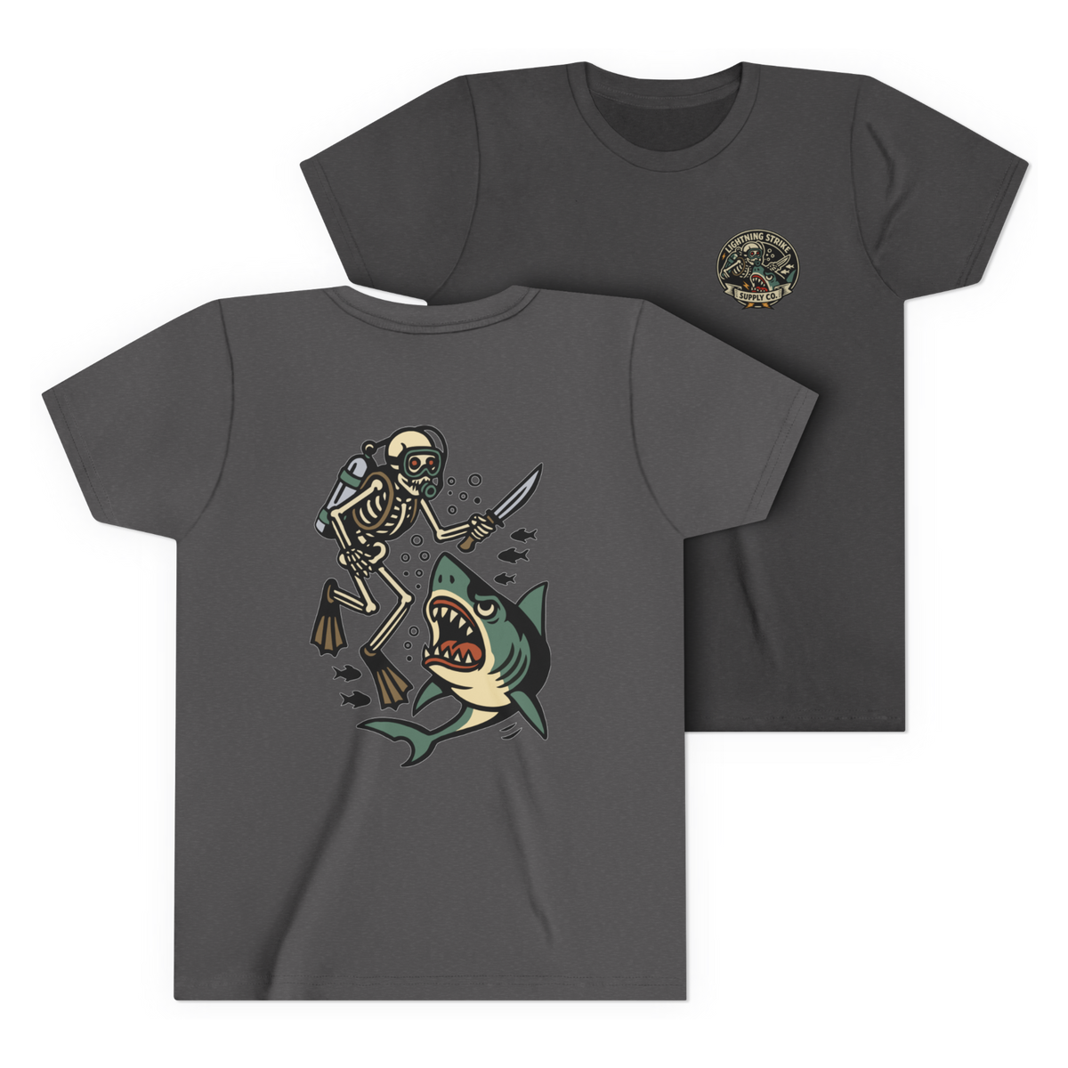 LSSC Kid's Deep Six Tee - Dark Heather Grey