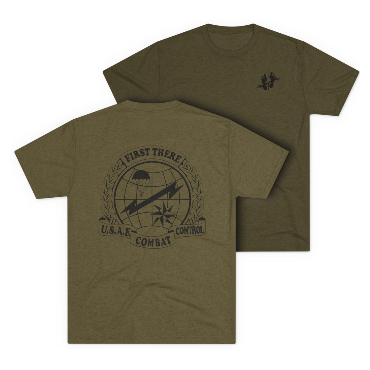 LSSC CCT | Green Feet Tee - Tri-Blend Military Green