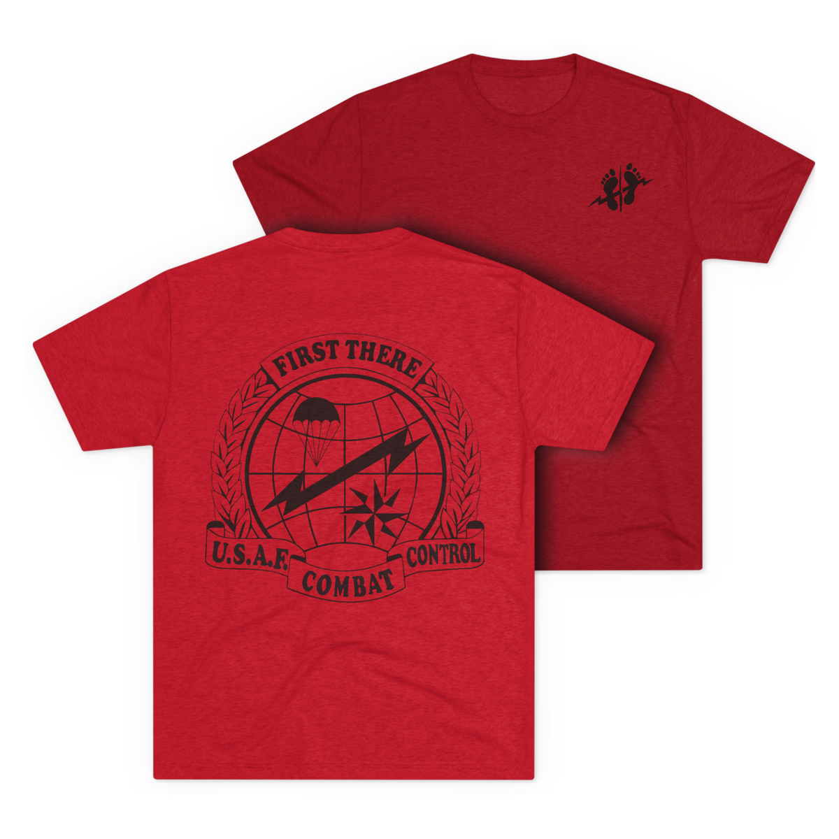 LSSC CCT | Green Feet Tee - Tri-Blend Vintage Red