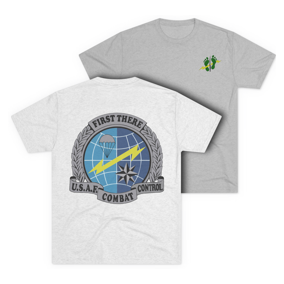LSSC CCT | Green Feet Colored Tee - Tri-Blend Heather White