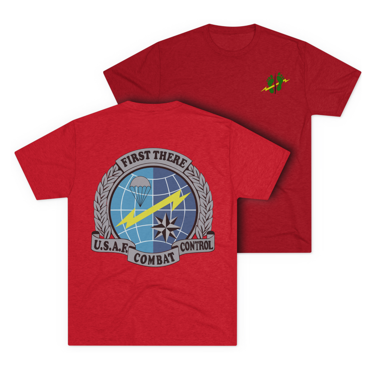 LSSC CCT | Green Feet Colored Tee - Tri-Blend Vintage Red