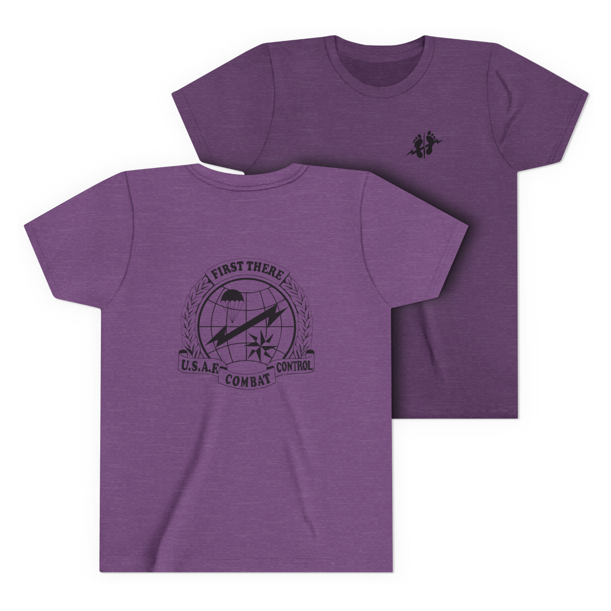 LSSC Kids CCT | Green Feet Tee - Heather Team Purple