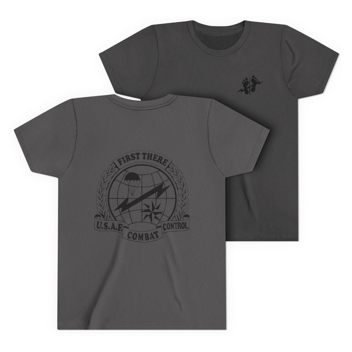 LSSC Kids CCT | Green Feet Tee - Dark Heather Grey