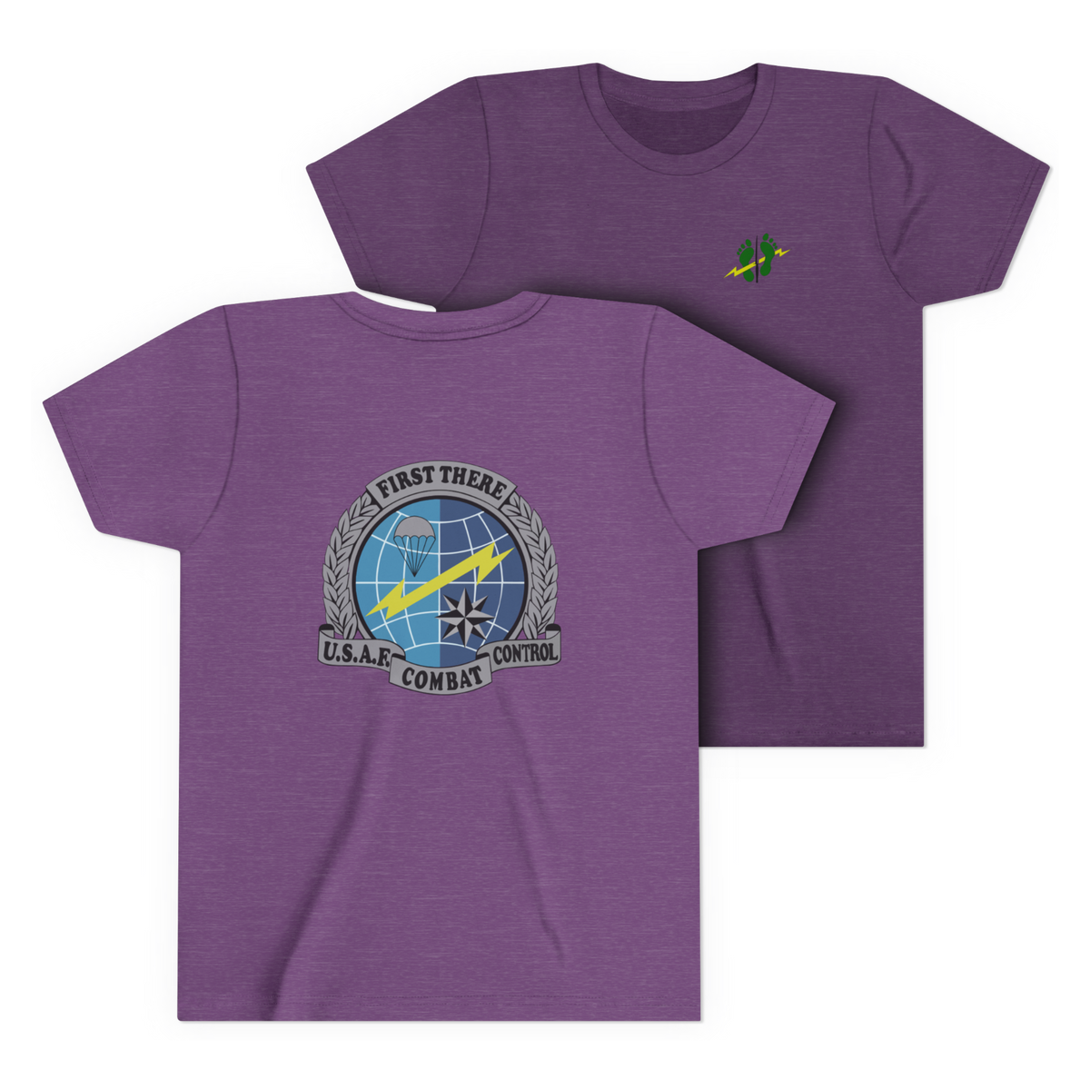 LSSC Kid's CCT | Green Feet Colored Tee - Heather Team Purple