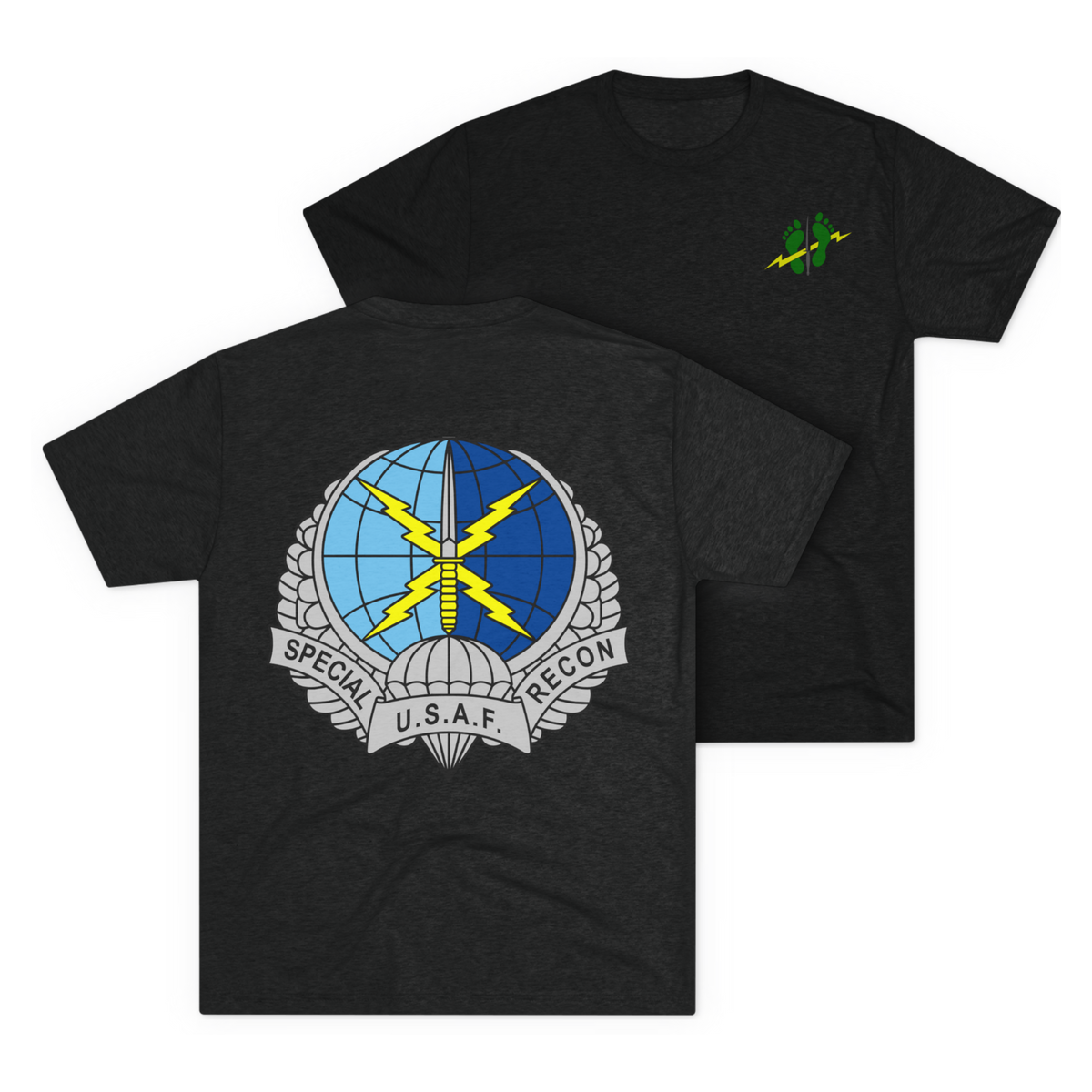 LSSC SR | Green Feet Colored Tee - Tri-Blend Vintage Black