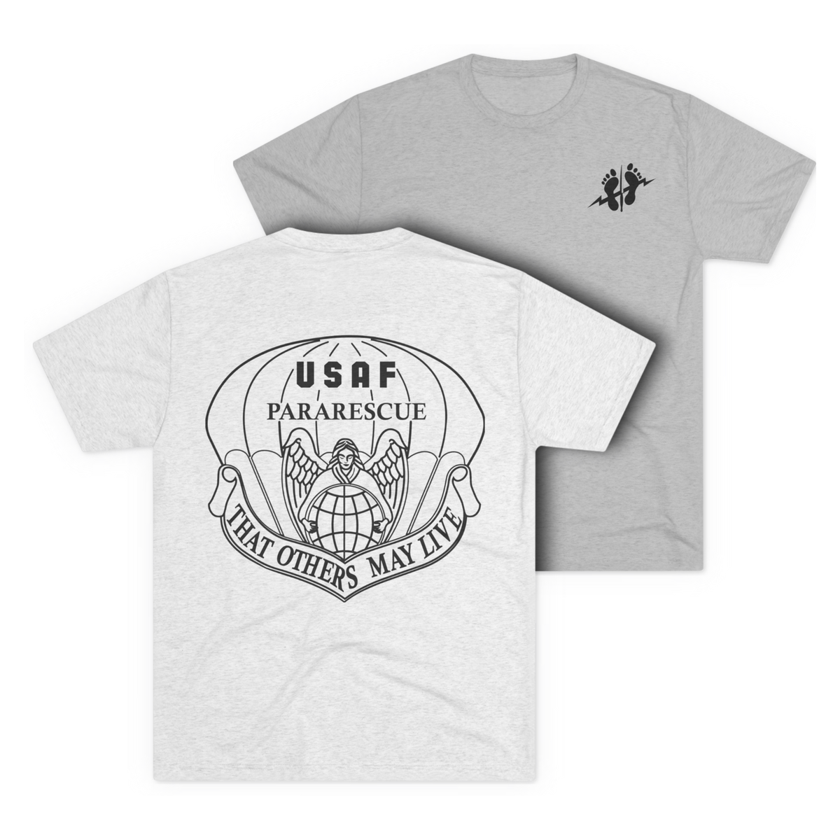 LSSC PJ | Green Feet Tee - Tri-Blend Heather White