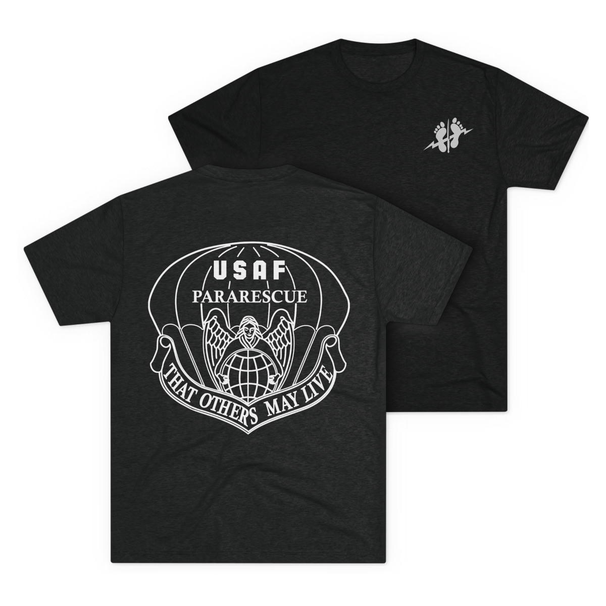 LSSC PJ | Green Feet Tee - Tri-Blend Vintage Black