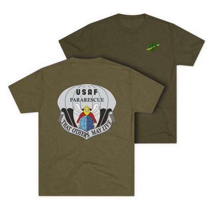 LSSC PJ | Green Feet Colored Tee - Tri-Blend Military Green