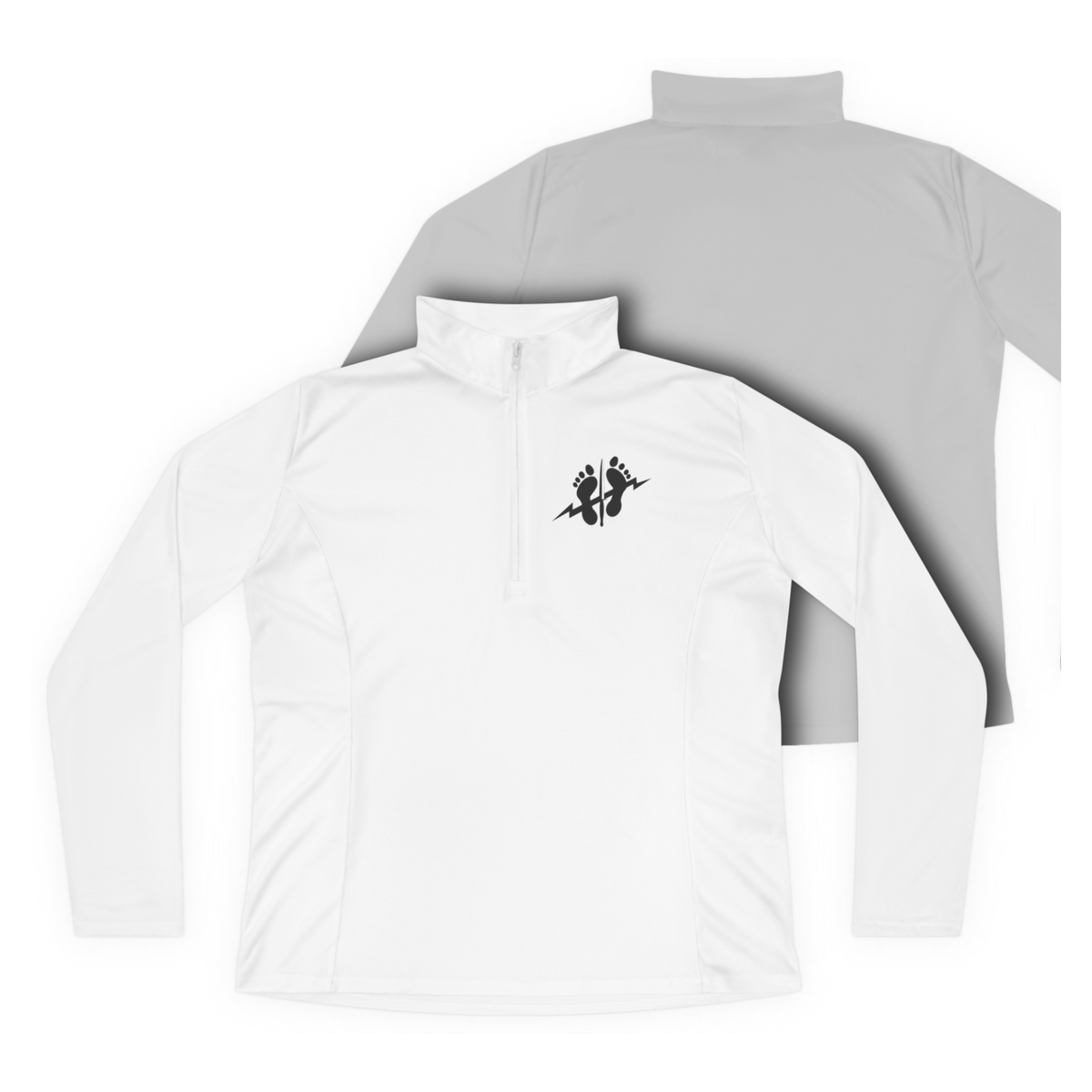 LSSC Women's Athletic Quarter-Zip | Black Logo - White
