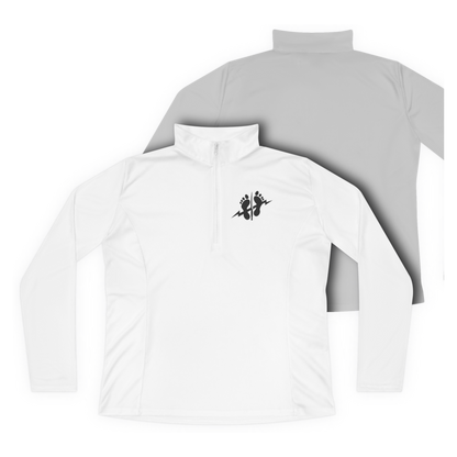 LSSC Women's Athletic Quarter-Zip | Black Logo - White