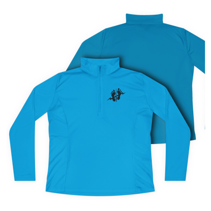 LSSC Women's Athletic Quarter-Zip | Black Logo - Atomic Blue