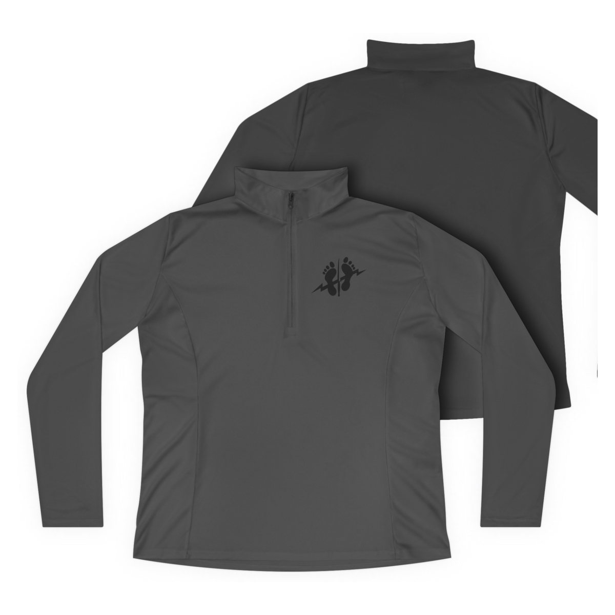 LSSC Women's Athletic Quarter-Zip | Black Logo - Iron Grey