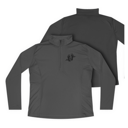 LSSC Women's Athletic Quarter-Zip | Black Logo - Iron Grey