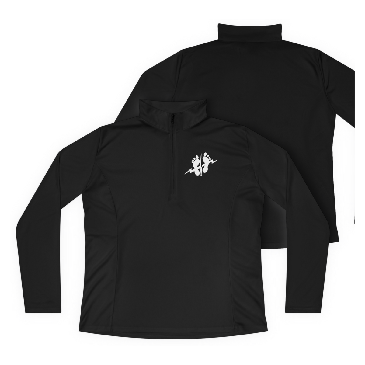 LSSC Women's Athletic Quarter-Zip | White Logo - Black