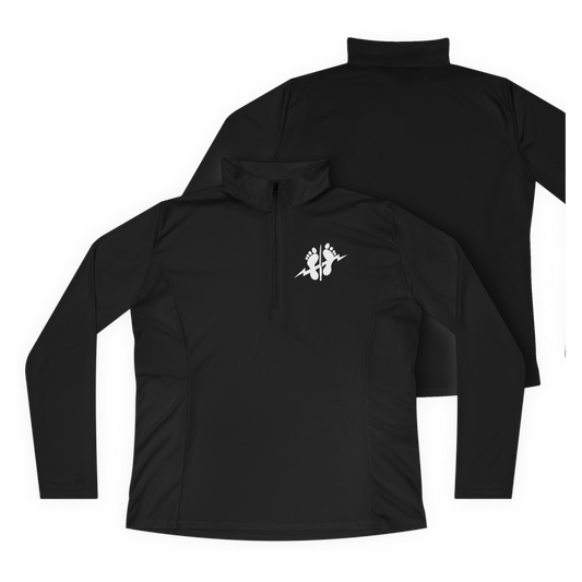 LSSC Women's Athletic Quarter-Zip | White Logo - Black