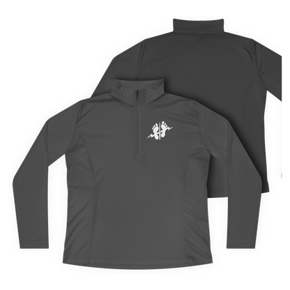 LSSC Women's Athletic Quarter-Zip | White Logo - Iron Grey