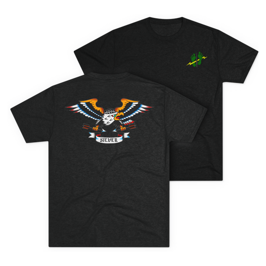 LSSC Silver Team | Green Feet Colored Tee - Tri-Blend Vintage Black