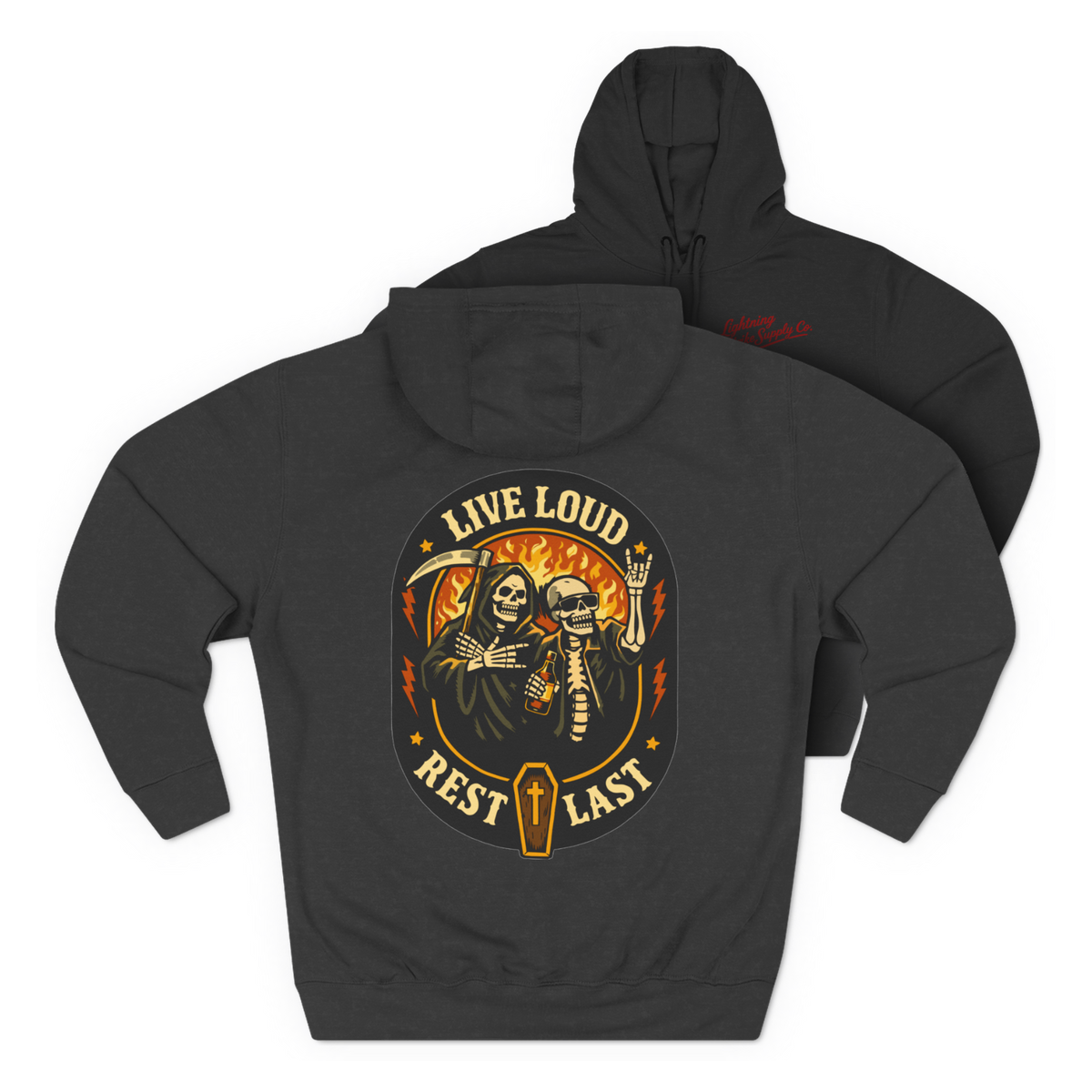 LSSC Live Loud · Rest Last Hoodie - Charcoal Heather