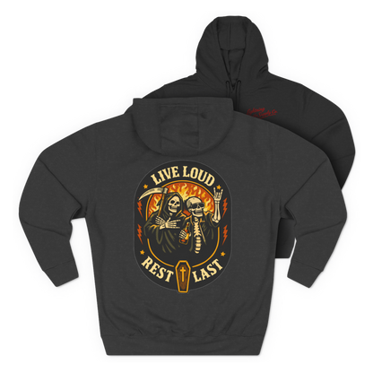 LSSC Live Loud · Rest Last Hoodie - Charcoal Heather
