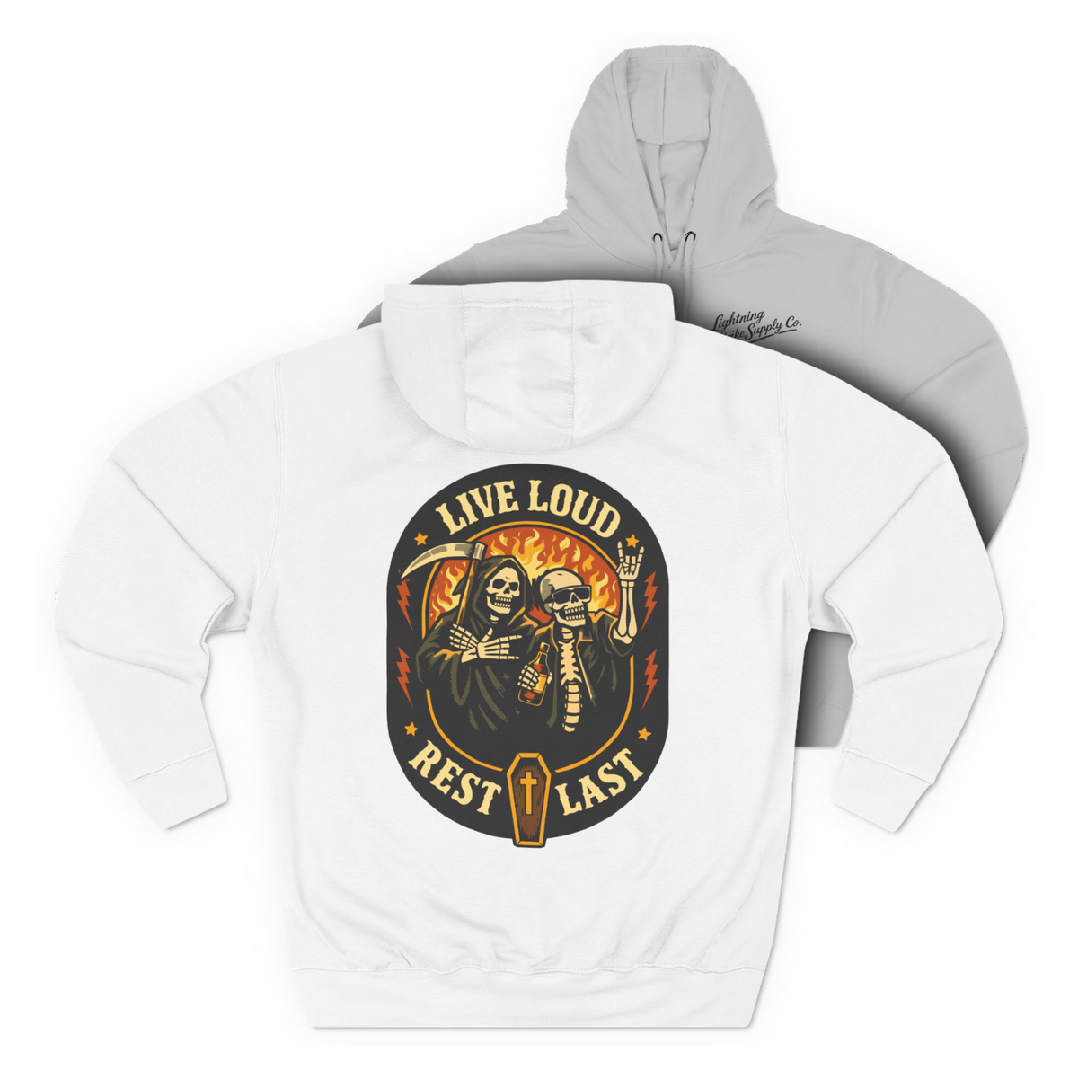 LSSC Live Loud · Rest Last Hoodie - White