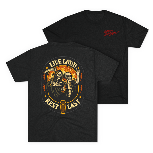 LSSC Live Loud · Rest Last Tee - Tri-Blend Vintage Black