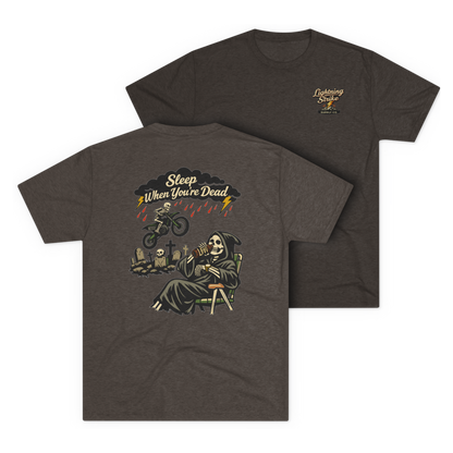 LSSC Sleep When You're Dead Tee - Tri-Blend Macchiato