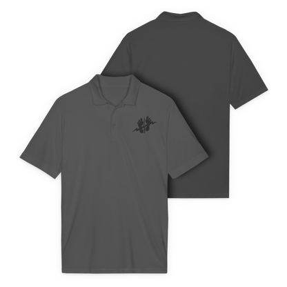 LSSC Men's Green Feet Polo | Black Embroidery - Iron Grey