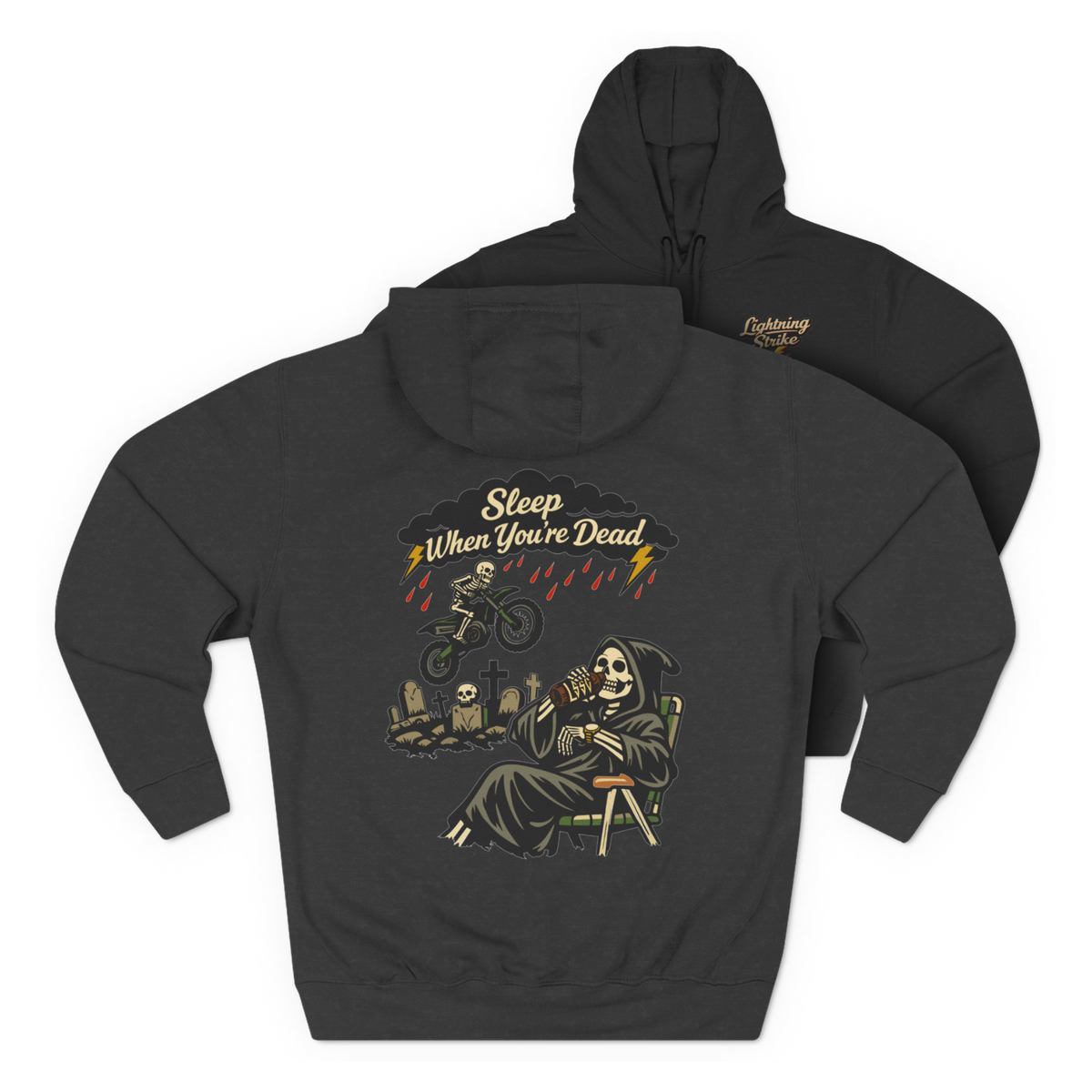 LSSC Sleep When You're Dead Hoodie - Charcoal Heather