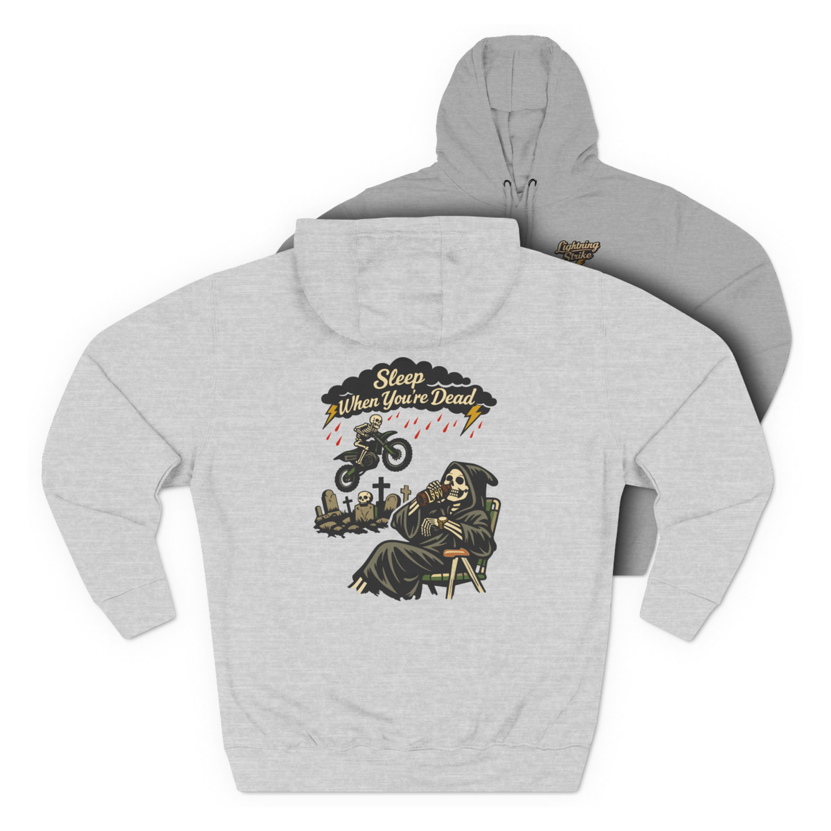 LSSC Sleep When You're Dead Hoodie - Heather Grey