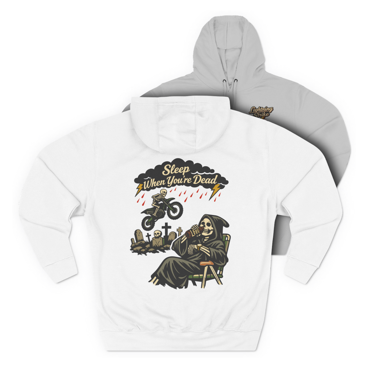 LSSC Sleep When You're Dead Hoodie - White