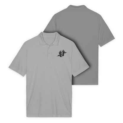 LSSC Men's Green Feet Polo | Black Embroidery - Silver